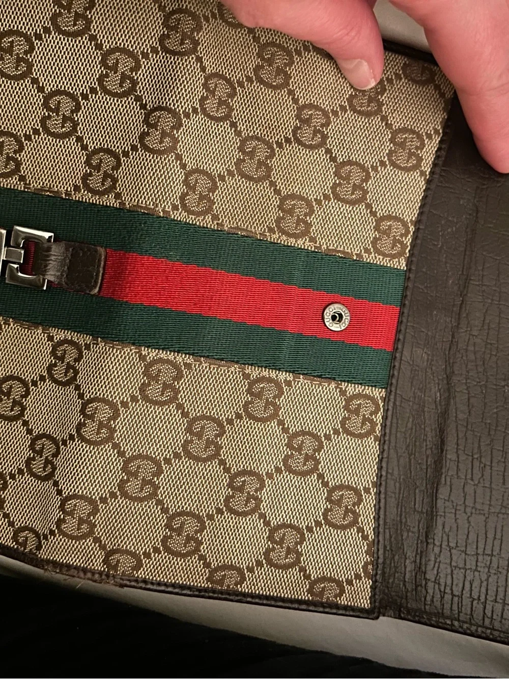 Gucci Brown GG Canvas Wallet with Green and Red Web Stripe - Picture 8 of 10